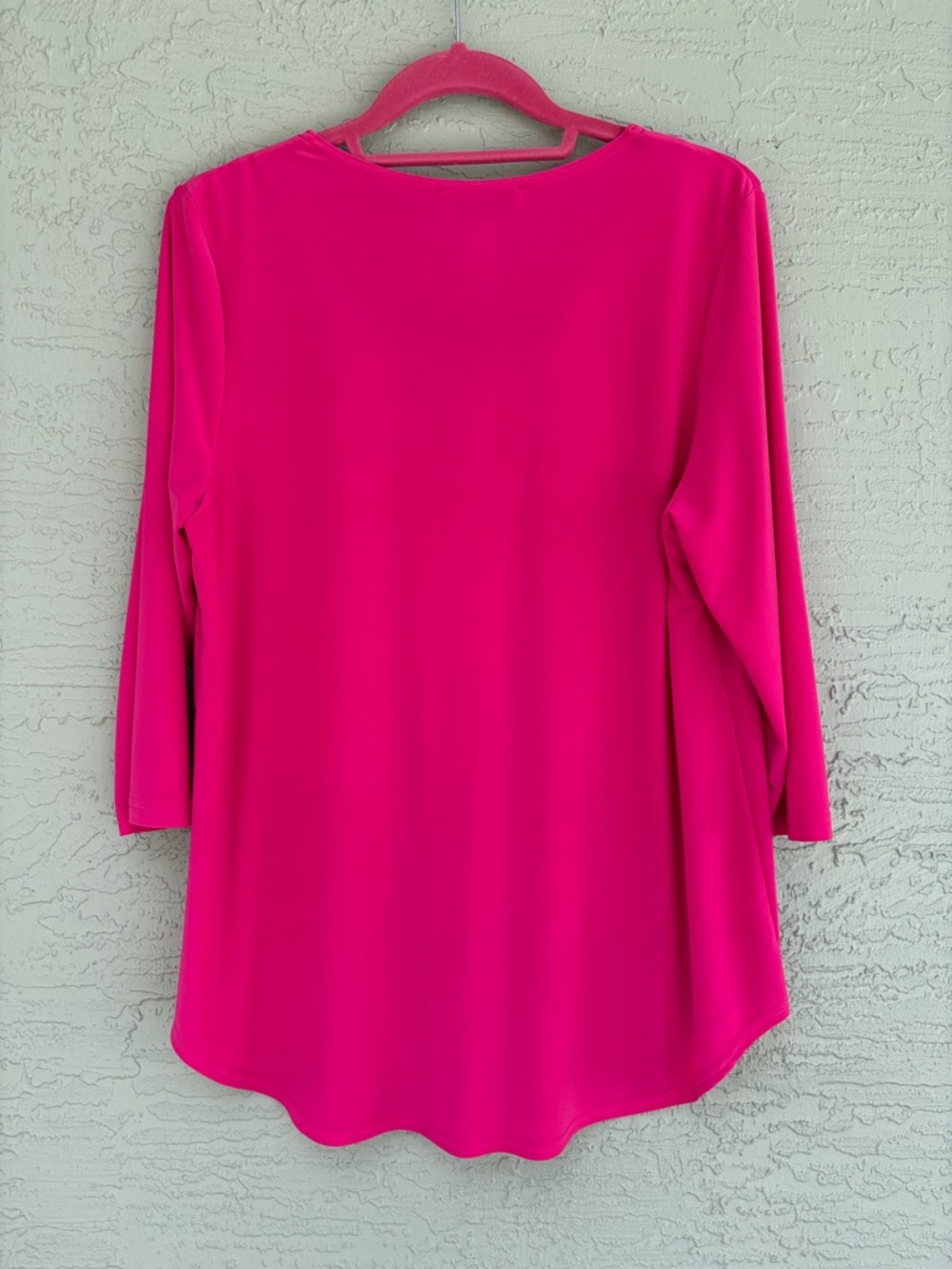 Joseph Ribkoff Hot Pink Zip-Front Flared Tunic - Picture 5 of 9